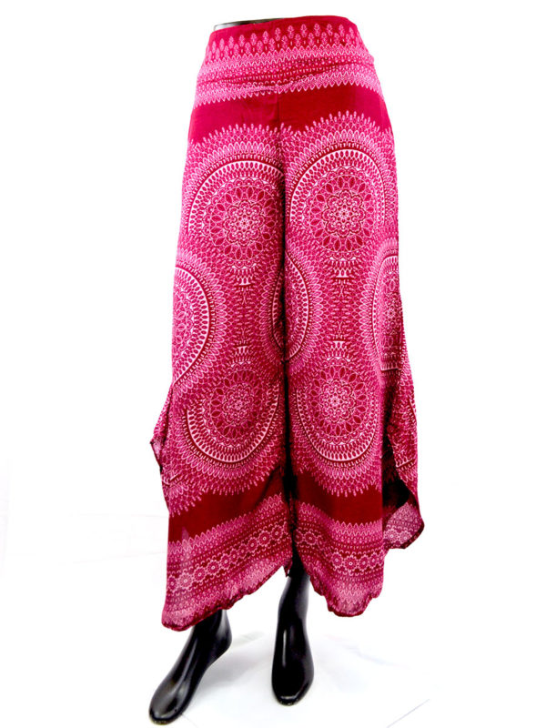 Palazzo Flared Bottom Pants Red