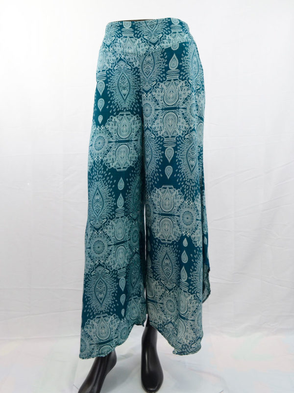 Palazzo Flared Bottom Pants Dark Teal