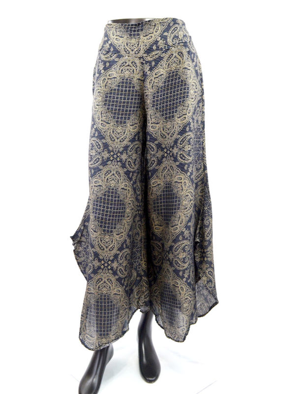 Palazzo Flared Bottom Pants Navy