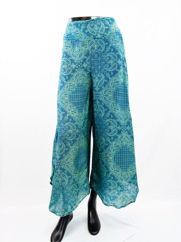 Palazzo Flared Bottom Pants Green Teal