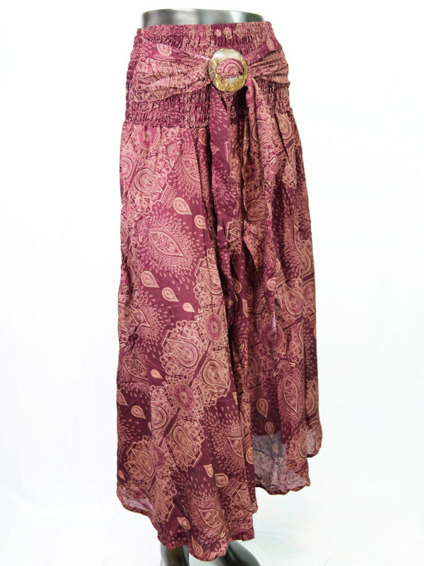 Skirt / Dress Burgundy Purple Paisley
