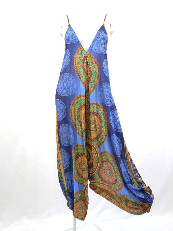 Blue & Orange Hareem Jumper With Pockets