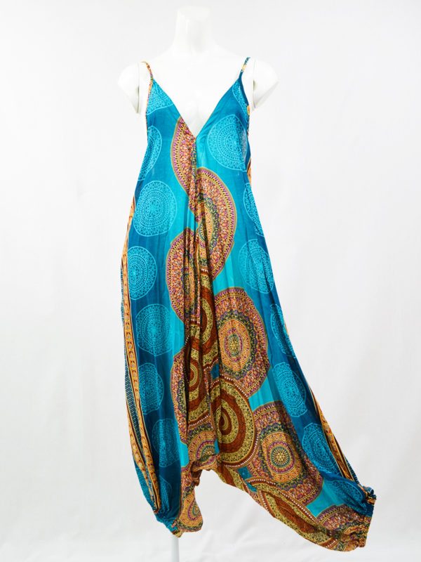 Teal & Orange Hareem Jumper With Pockets