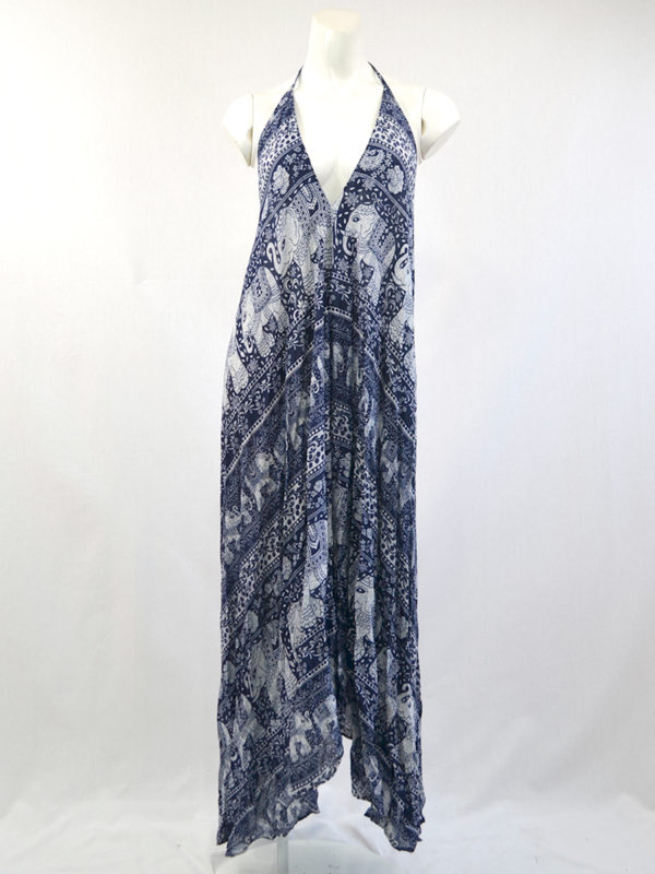 Navy Chang Open Back Dress
