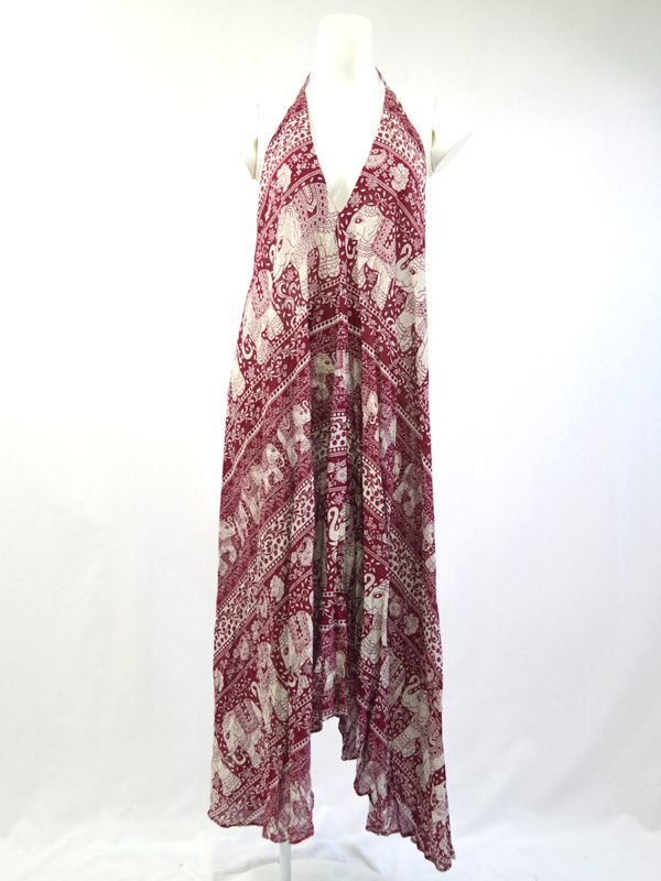 Red Chang Open Back Dress