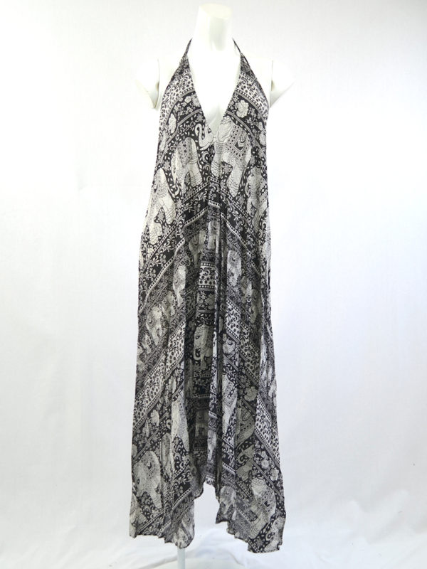 Black Chang Open Back Dress