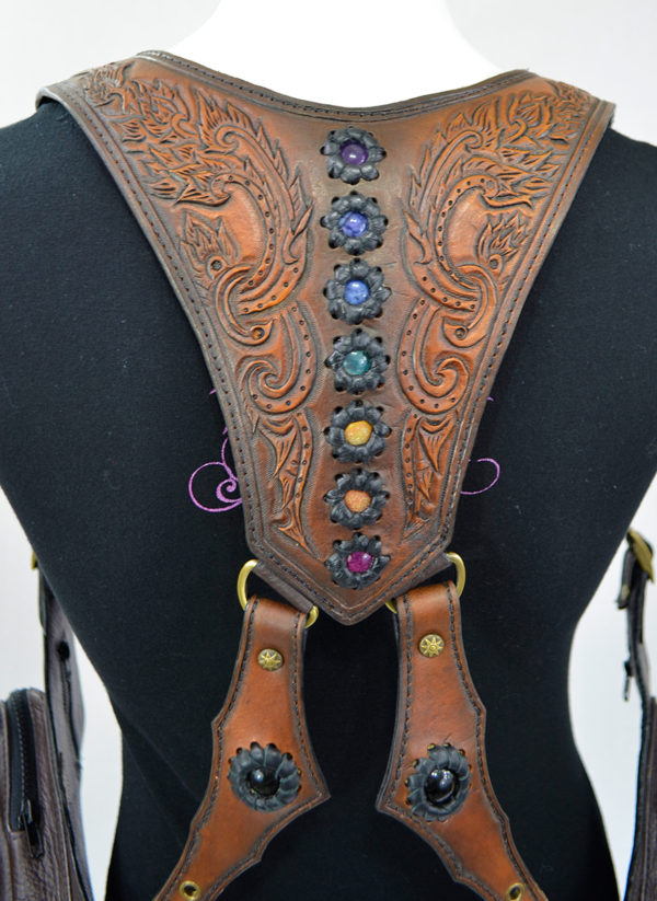 Hand Tooled Chakra Shoulder Holster